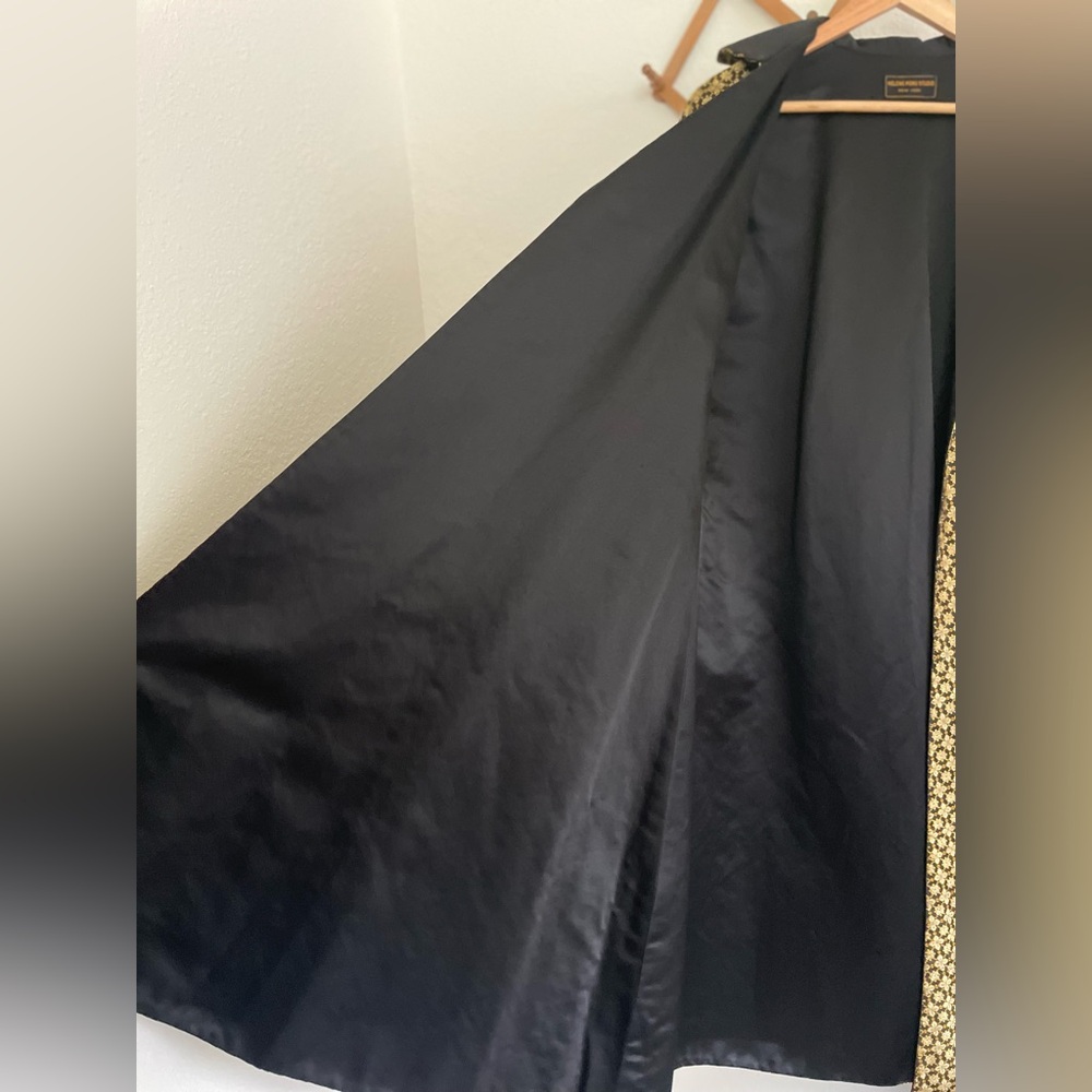 Early 1900s Black and Gold Silk Brocade Coat Designer Helene Pons Studio - Picture 11 of 16